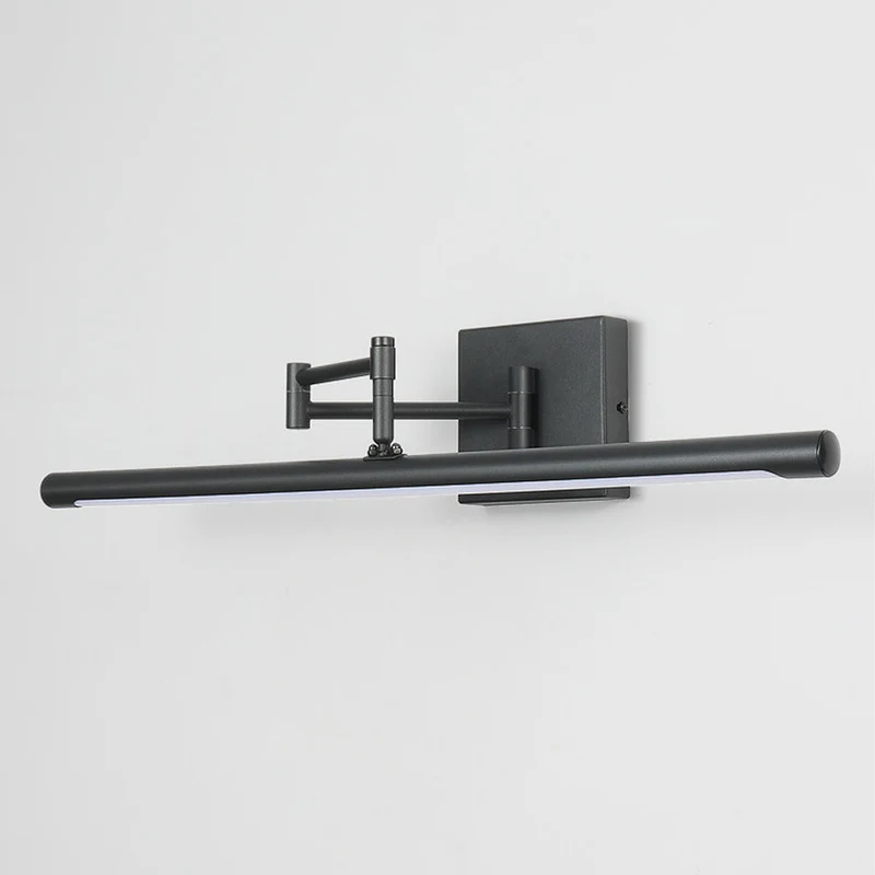 Badkamerlamp Zwenkarm Mat Zwart LED Badkamer Spiegel Visagie Wand IJzer Acryl Modern Minimalistisch | Sansoti