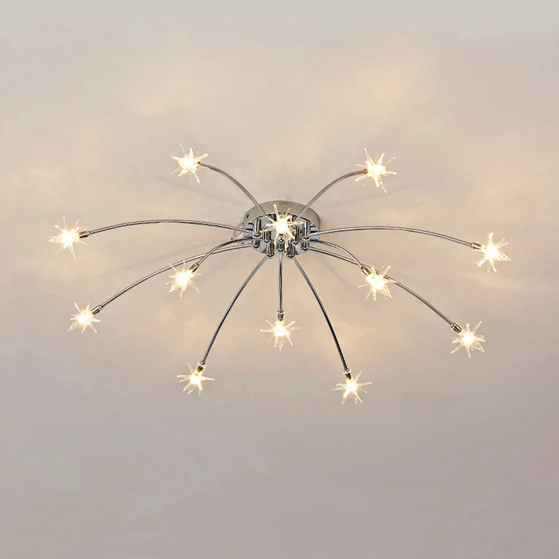 Plafondlamp Metaal Glas Semi Flush Mount LED Modern Woonkamer Eetkamer Slaapkamer | Sansoti