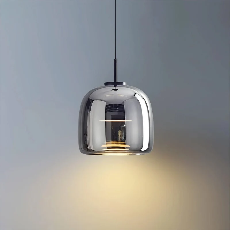 Hanglamp Gerookt Glas Koepel Vintage Minimalistisch LED Keuken Eetkamer Woonkamer Loft | Sansoti