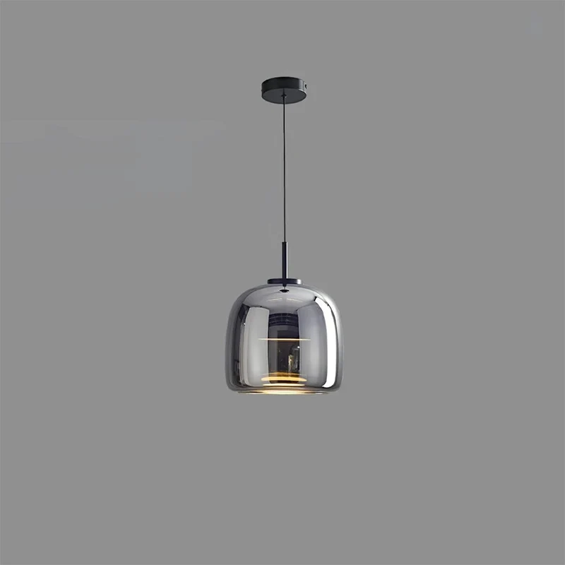 Hanglamp Gerookt Glas Koepel Vintage Minimalistisch LED Keuken Eetkamer Woonkamer Loft | Sansoti