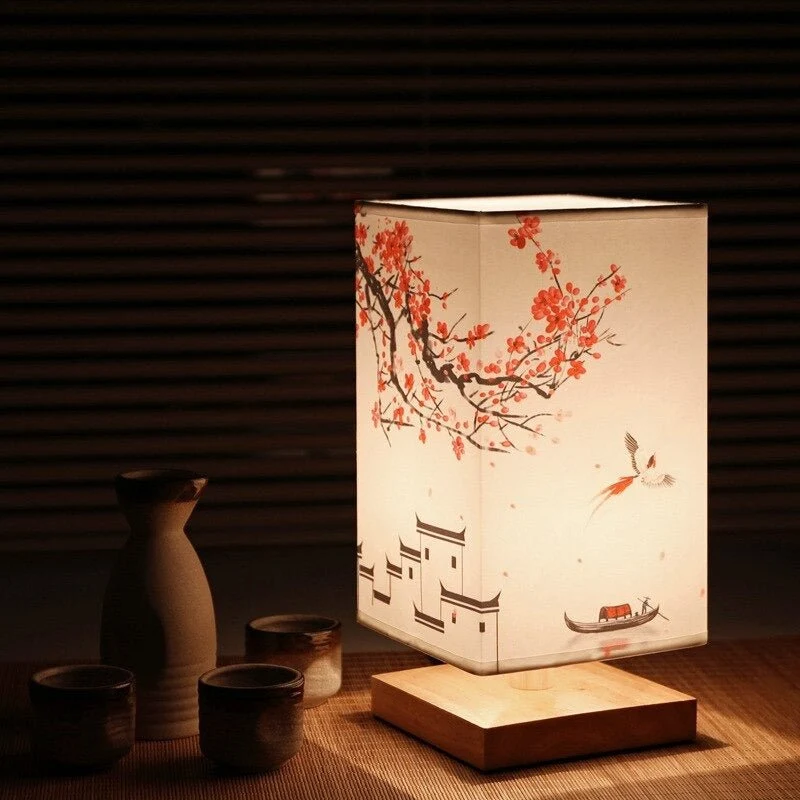 Tafellamp Bamboe Hout Japandi Minimalistisch Natuurlijk Nachtkastje Bureau | Sansoti