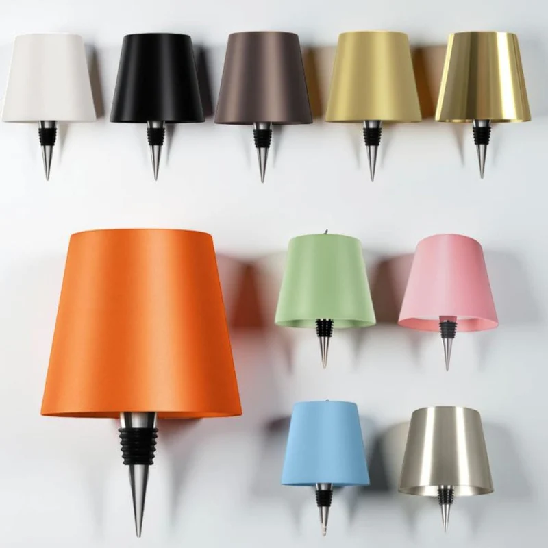 Draadloze Dimbare LED Flessenlamp Modern Design Oplaadbaar USB-C Wit Zwart Bruin Goud | Sansoti