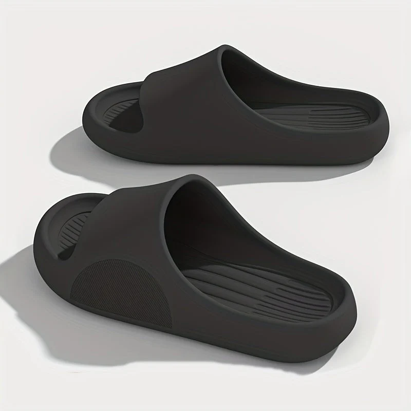 Comfortabele Pantoffels Zwart Heren Dames Zacht Antislip Huisschoenen Indoor Wellness Ontspanning | Sansoti