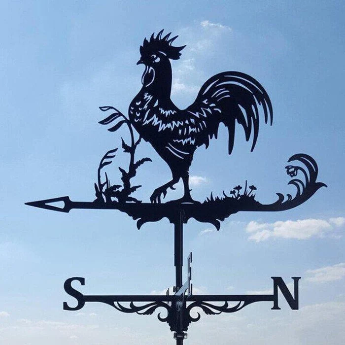 Windwijzer Tuin RVS Draaiend Decoratief Weervaan Silhouet Tuindecoratie Weerbestendig Buiten | Sansoti