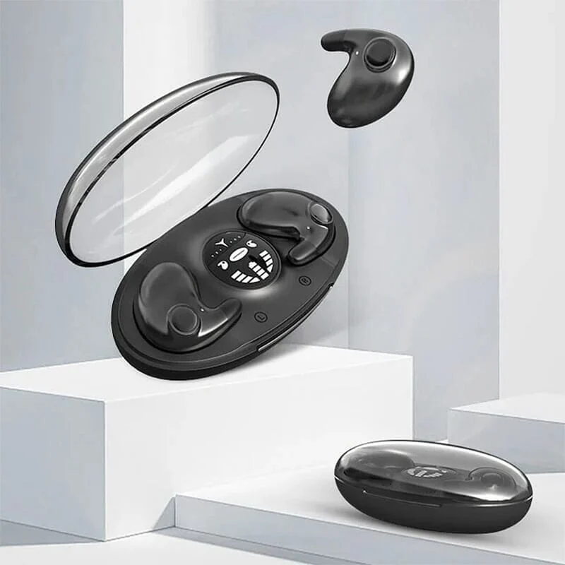 Bluetooth 5.3 Slaap Oordopjes Ultra Compact Draadloos Muziek In-Ear Onzichtbaar Geluidsdemping Handsfree Nachtrust Comfortabel Hardlopen Sport | Sansoti