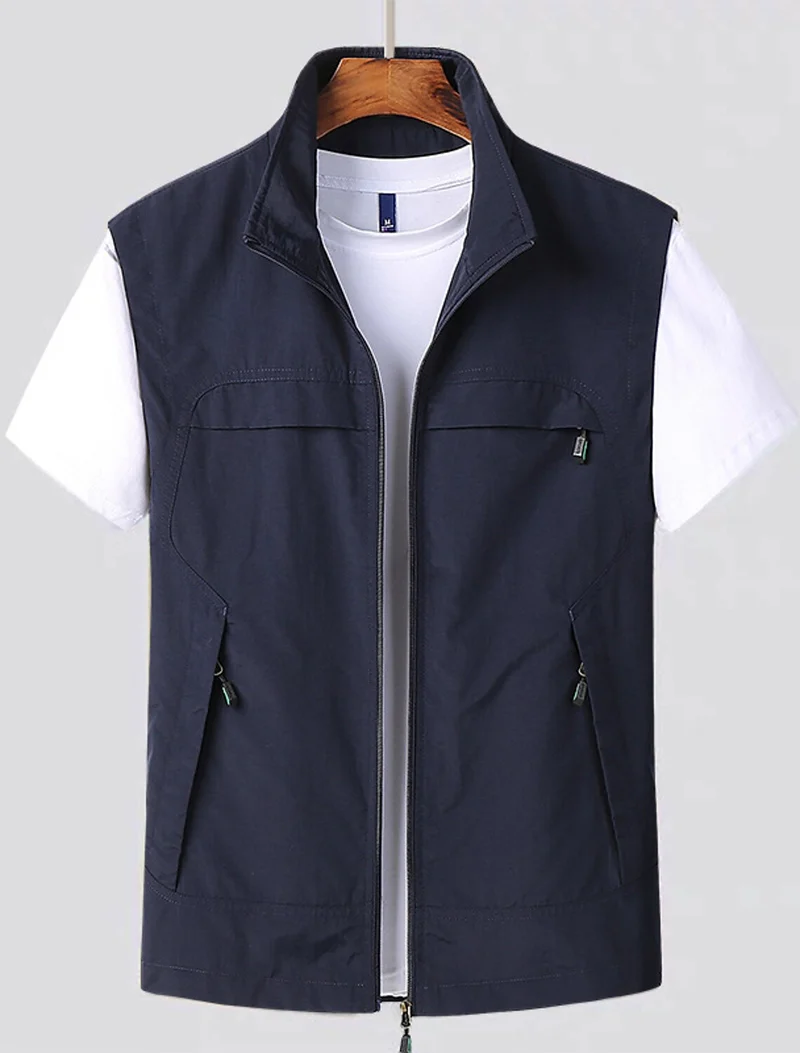 Sneldrogende Outdoor Bodywarmer met Meerdere Zakken voor Heren Mesh Ademend Vest Mourloos voor Vissen Wandelen Kamperen Actief Buitenleven | Sansoti