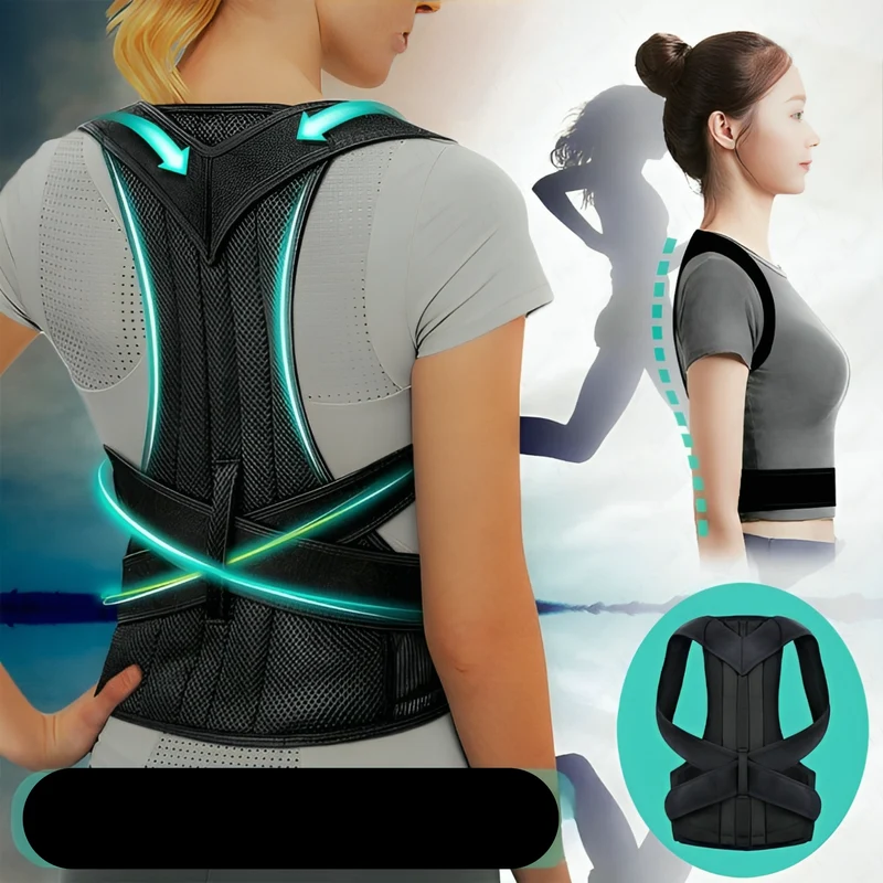 Ergonomische Houdingscorrector voor Schouders en Rug - Verstelbaar en Ademend - Unisex Postuurbrace | Sansoti