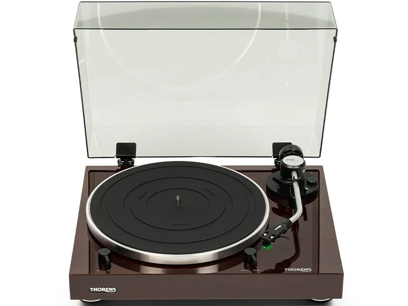 Thorens TD 204 walnoot handmatige snaaraangedreven platenspeler