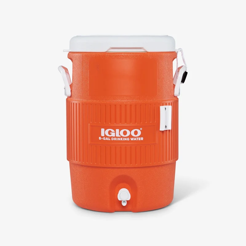 Igloo Seat Top 5 Gallon Drankkoeler met Zitdeksel - 19 liter - Oranje