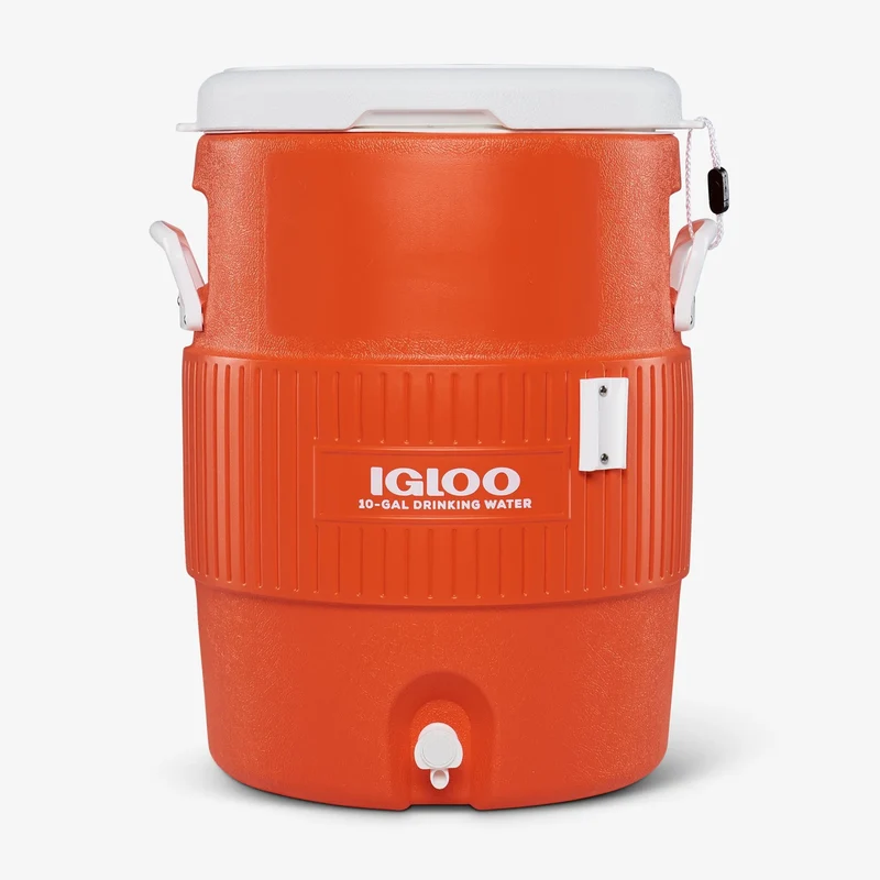 Igloo Seat Top 10 Gallon Drankkoeler met Zitdeksel - 38 liter - Oranje