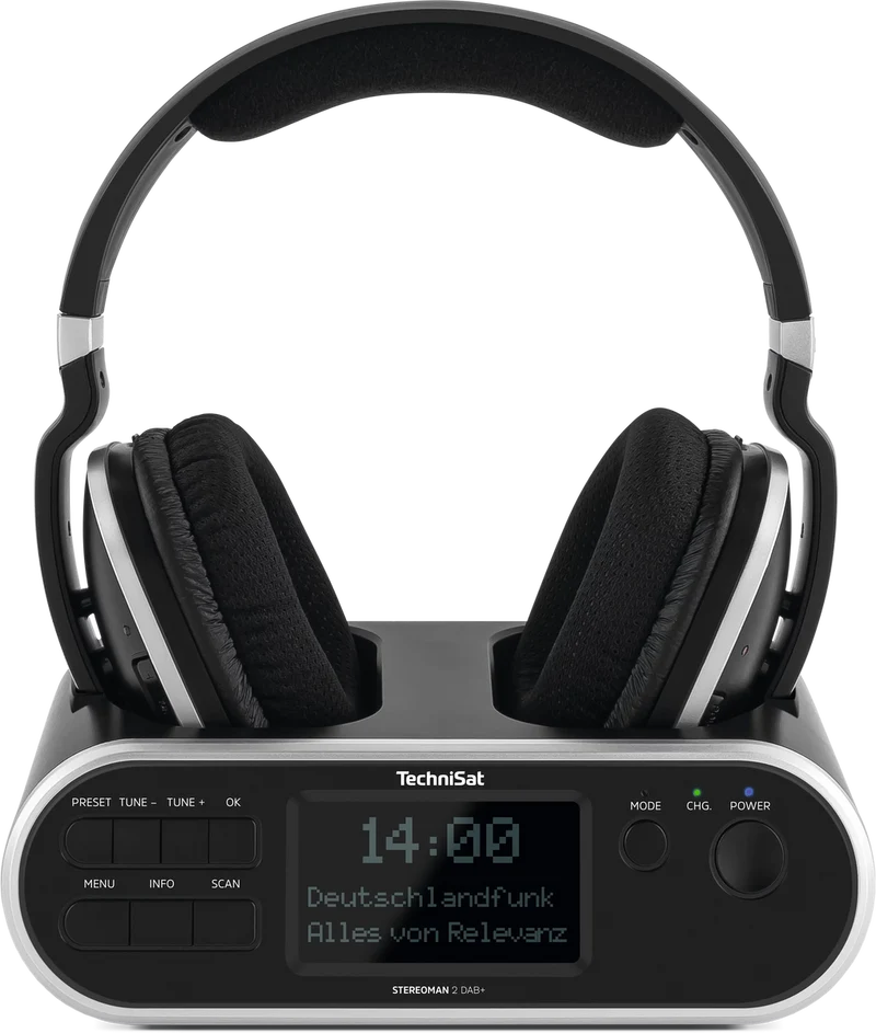 TechniSat Stereoman 2DAB+ zwart Tafelradio met FM Hoofdtelefoon