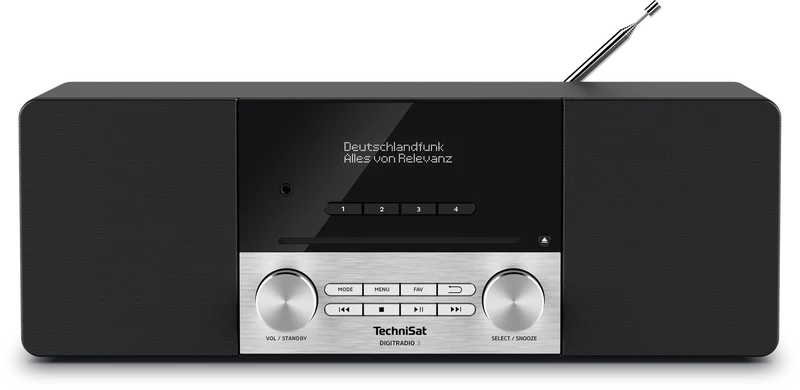 TechniSat Digitradio 3 zwartzilver Tafleradio met ingebouwde CD Speler