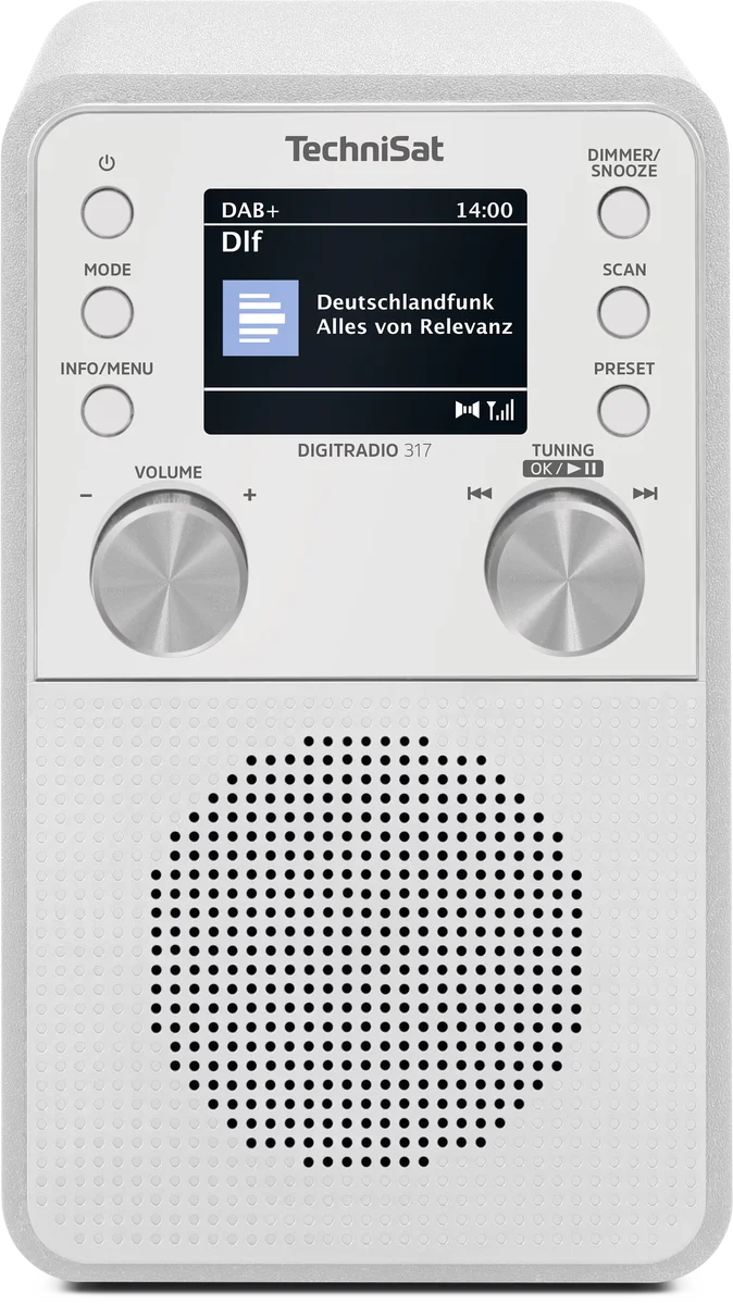 TechniSat Digitradio 317 DAB+ wit slanke tafelradio