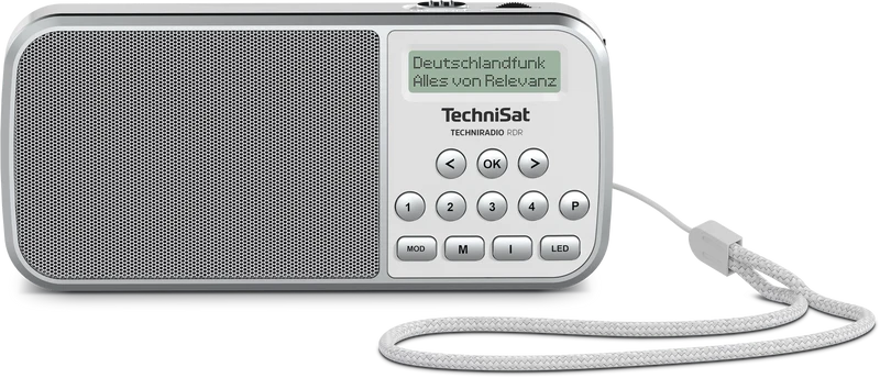 TechniSat RDR wit compacte zak radio met DAB+, FM en ingebouwde zaklamp