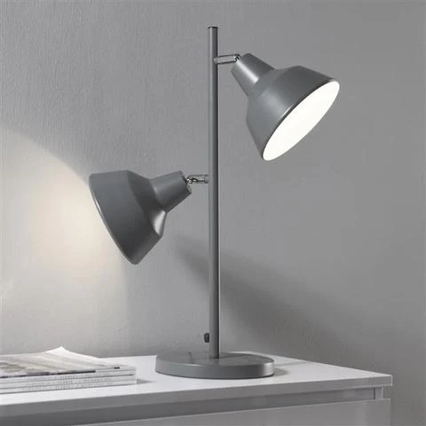 CSW Twin G tafellamp met 2 tapse lampenkappen