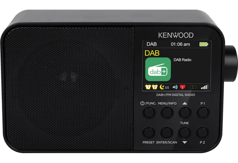 Kenwood CR-M30DAB-B Compact radio met FM, DAB+radio en Bluetooth, 2000 mAH accu