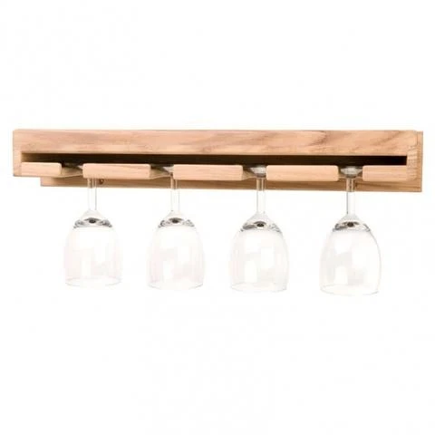 ARC 4-wijnglazen Deluxe hangend 42x12x7,7 cm teak