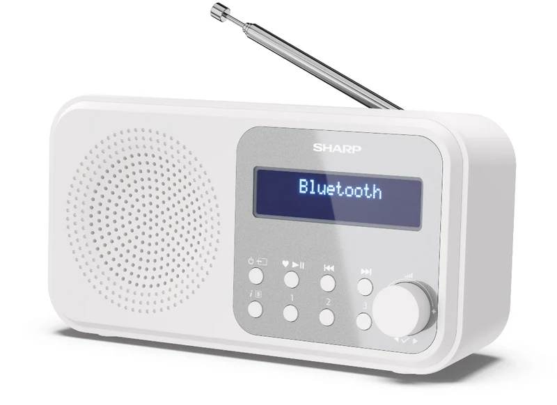 Sharp DR-P420 WIT draagbare radio met klok