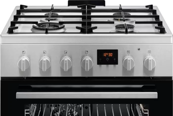 AEG CKB64415BM gasfornuis met gietijzer pannendragers