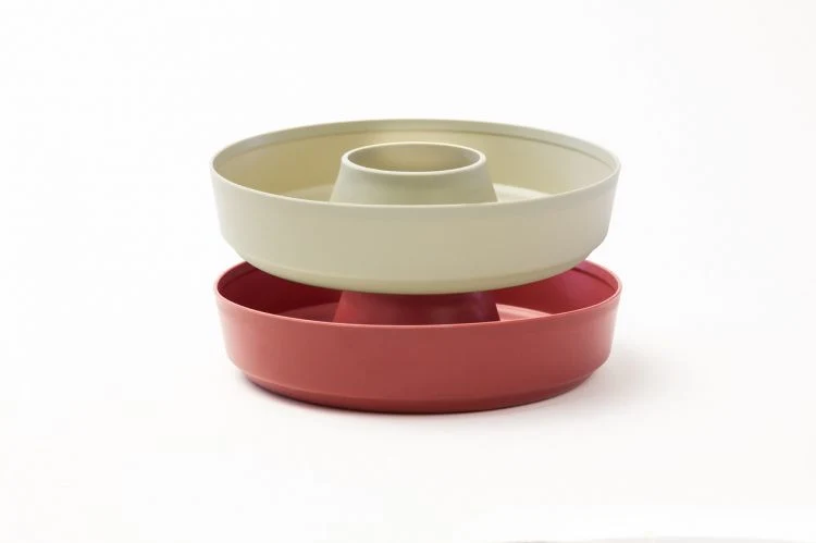 Omnia Siliconenvorm duo bakvormen rood/ wit
