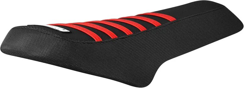 eBike Custom Seat - Macfox Custom Seat - Black w/Red Ribs