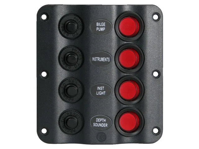 Talamex Schakelpaneel Wave 4 schakelaars 12 Volt