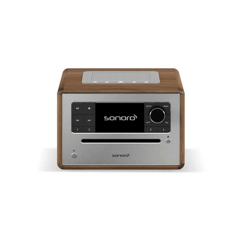 Sonoro Elite walnut wekkerradio met CD-speler en een Smart allrounder