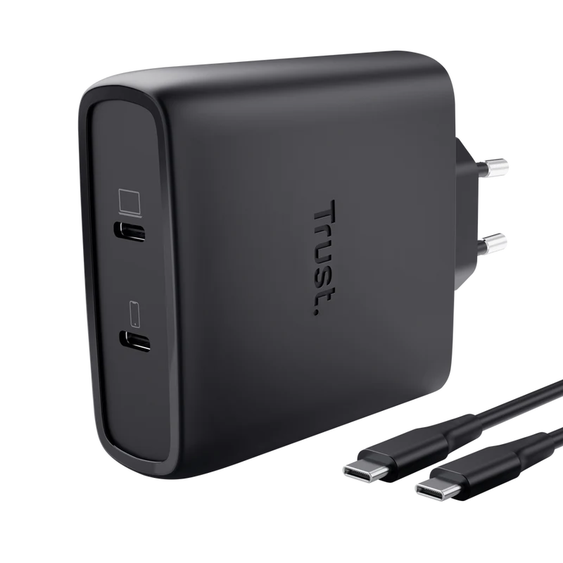 Trust MAXO 100W 2P USB-C GAN CHARGER BLK