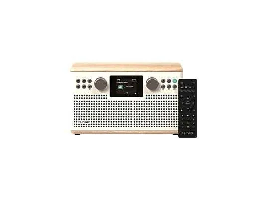 Pure Classic H6 wit met eiken Tafelradio
