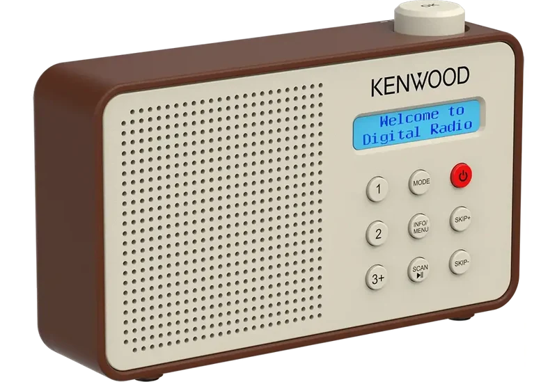 Kenwood CR-M25DAB-T Compacte radio FM/DAB/BT/ASA, 2000 mAH accu bruin