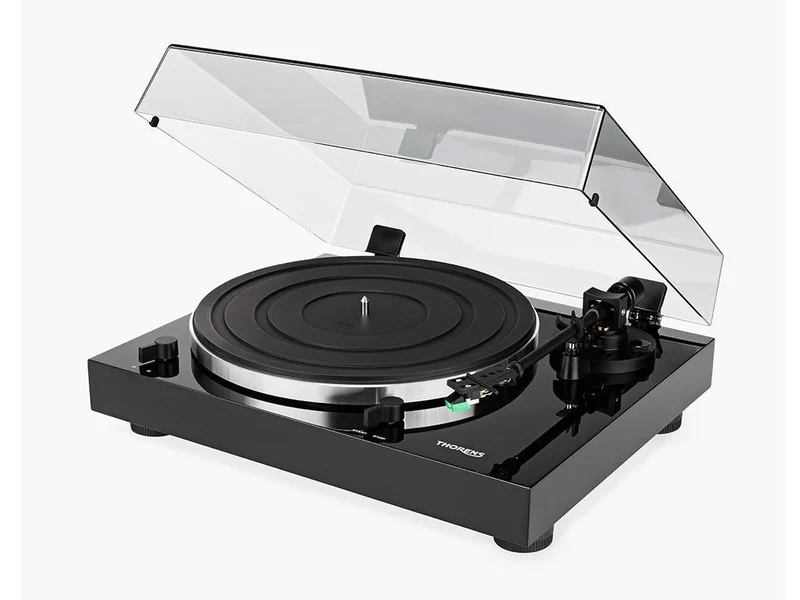 Thorens TD 202 zwart handmatige snaaraangedreven platenspeler