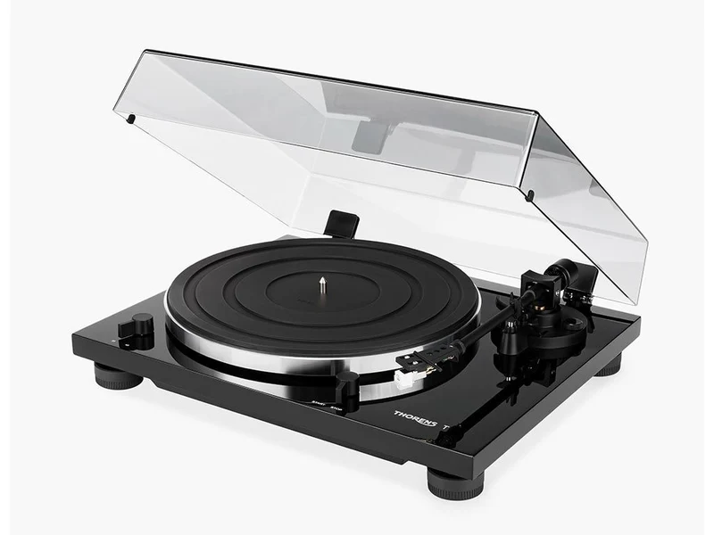 Thorens TD 201 zwart handmatige snaaraangedreven platenspeler