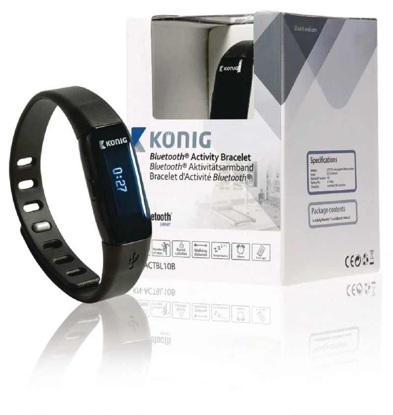 KÖNig König Kn-Actbl10B Bluetooth Sportarmband