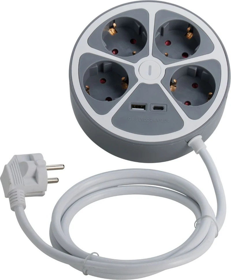 Fxcontrol Stekkerdoos - 4-Weg - Met Usb