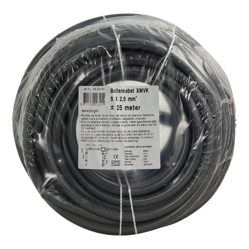 Buitenkabel - Xmvk - 5 X 2.5 Mm² - 25 M - Grijs