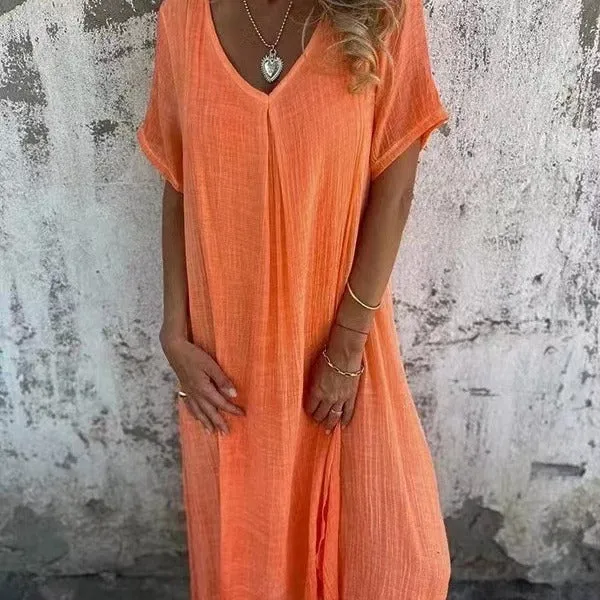 Fiorina - Luchtige zomerjurk in linnenstijl