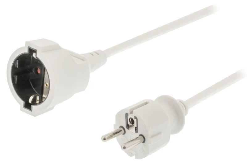 Jipy KÖNig Ec103F1Wh Stroom Verlengkabel 3 M H05Vv-F 3G1.5 Ip20 Wit