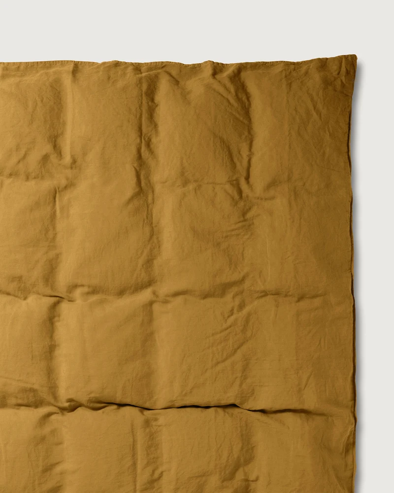 Dekbedovertrek Linnen Khaki Gold