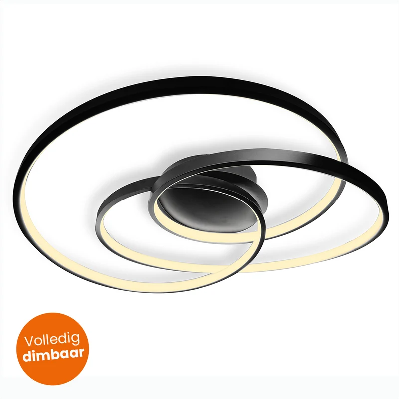 Goliving Spiraal Plafondlamp - 35w - Ø 63 cm - Zwart