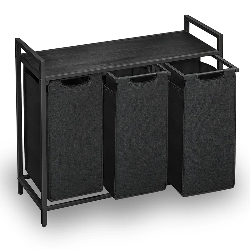 Goliving Wassorteerder - 3 x 38 Liter - Zwart