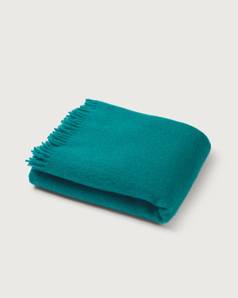 Mohair Plaid Cloud Turquoise
