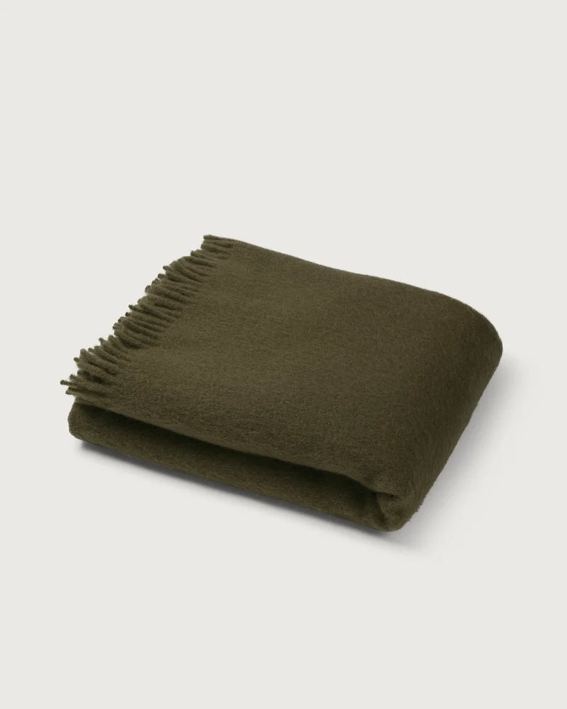 Mohair Plaid Cloud Dark Olive