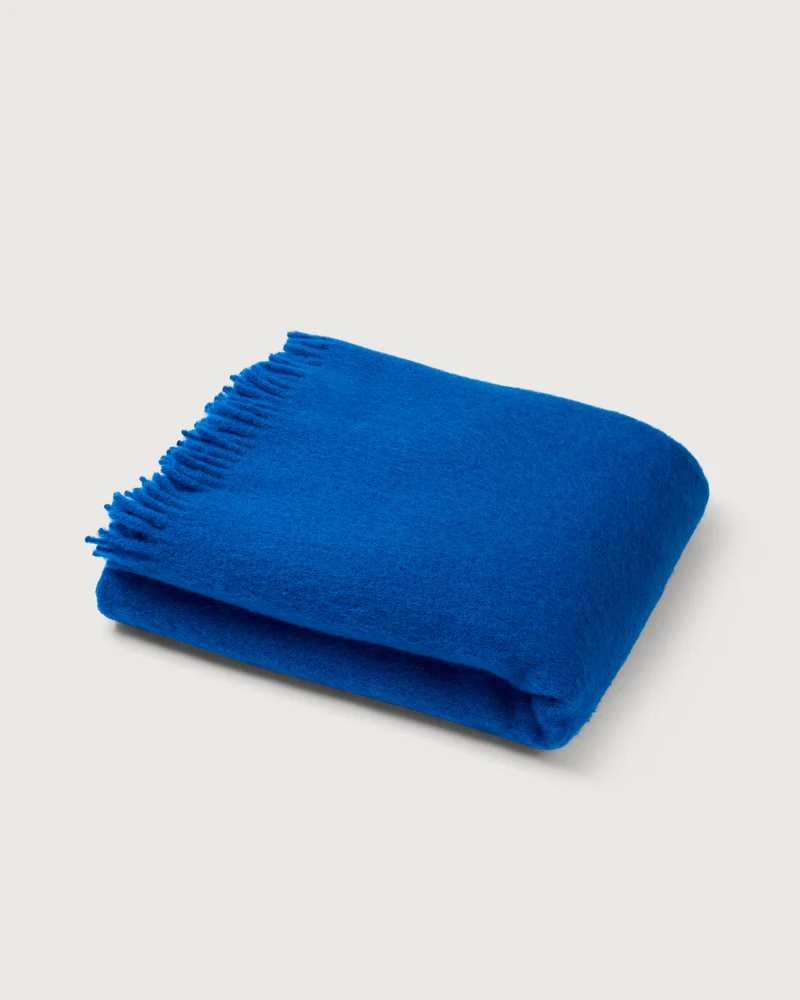 Mohair Plaid Cloud Cobalt Blue