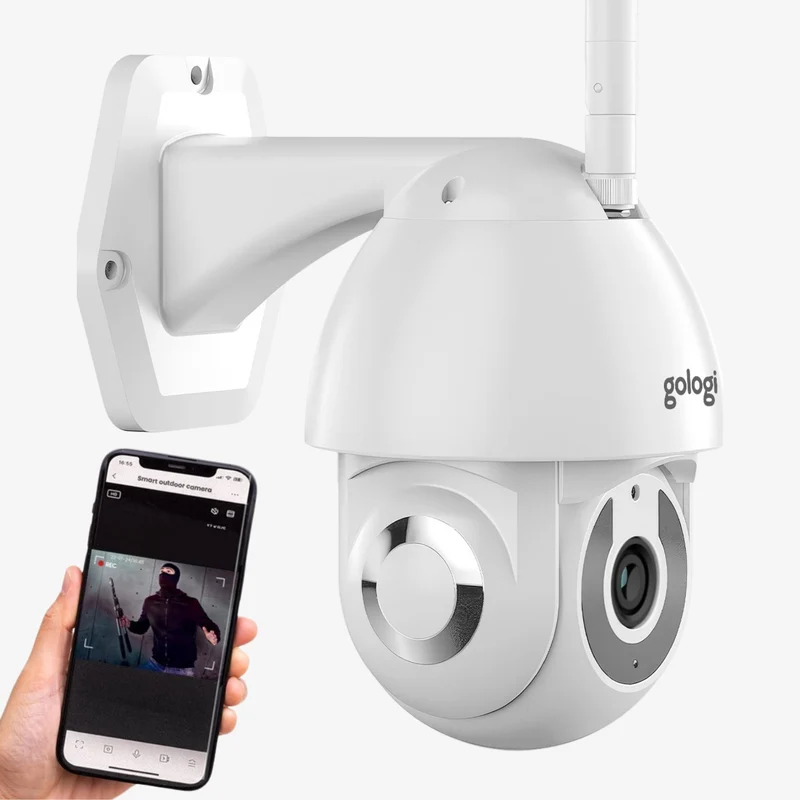 Gologi Superior Outdoorcamera - 3MP - Met wifi en app - Wit