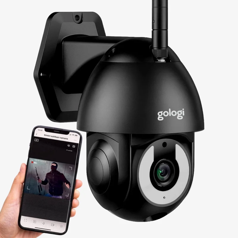 Gologi Superior Outdoorcamera - 3MP - Met wifi en app - Zwart