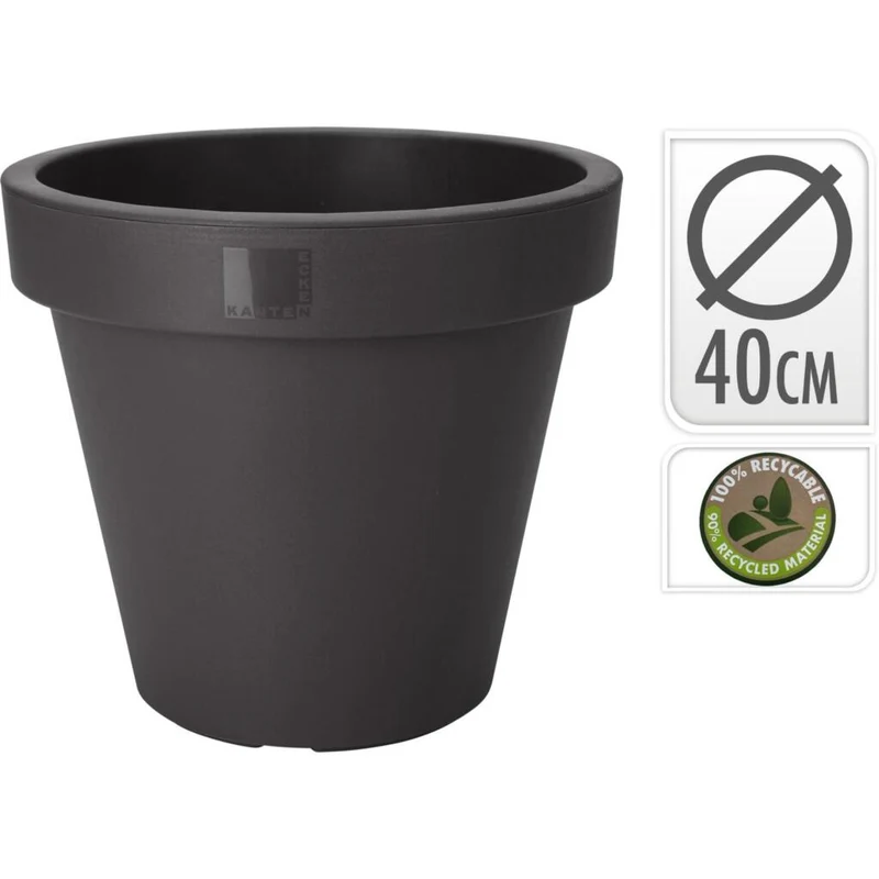 Overige Merken Ecken &Amp; Kanten Bloempot Rond 40 Cm Zwart