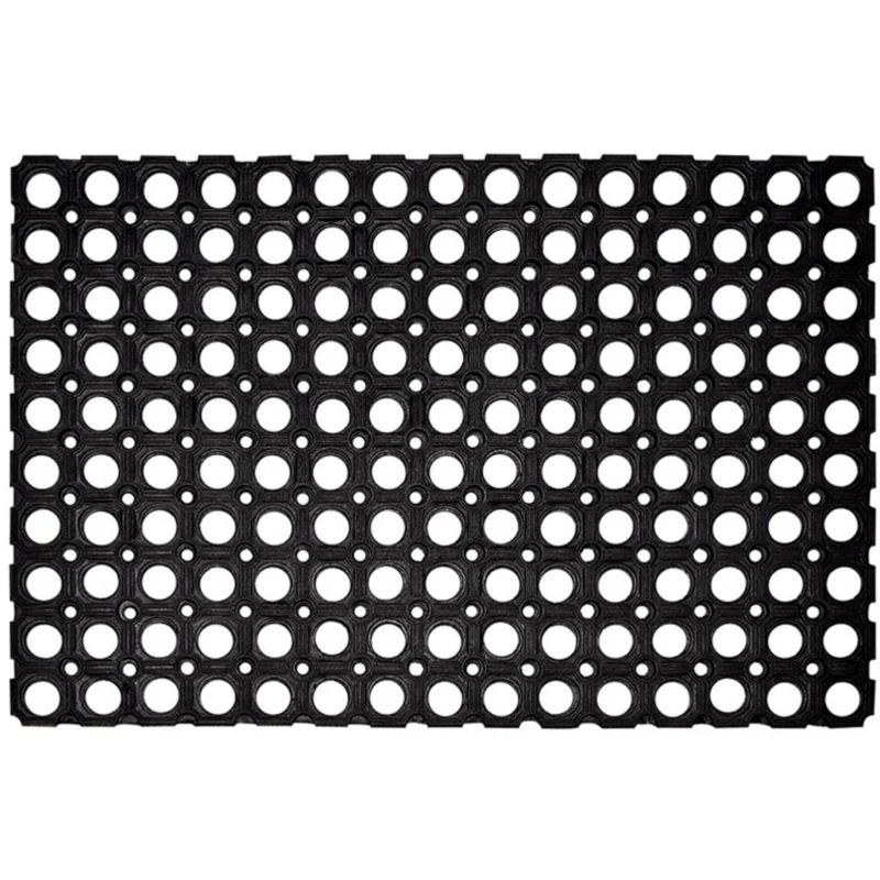 Hamat Rubberen Deurmat Domino Ring 40X60 Cm Zwart