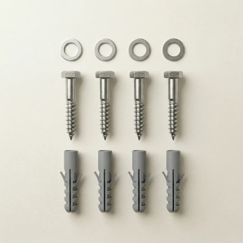 Boiler ophangschroeven set, M10 - bout, plug en ring. set van 2 stuks