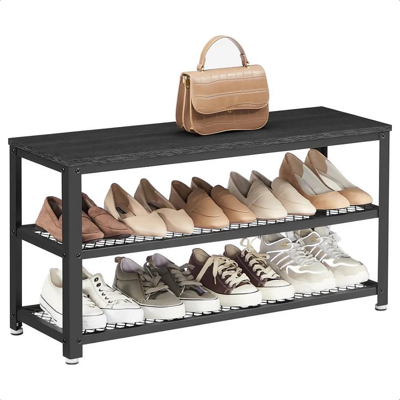 Goliving Schoenenrek - Metaal - Zwart Hout
