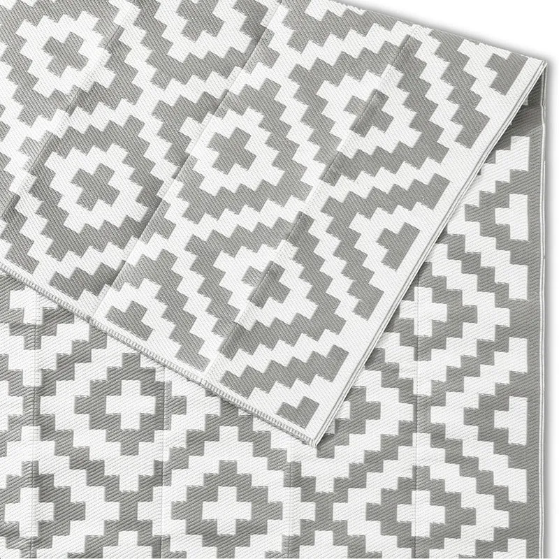 Goliving Buitenkleed Summer Diamond - 183x290CM - Grijs/Wit